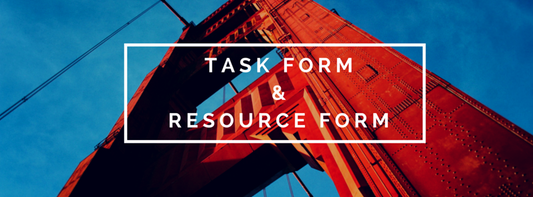 What can you do with the task form and resource form?